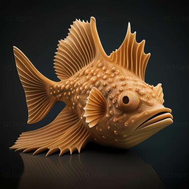 3D model Star ancistrus fish (STL)